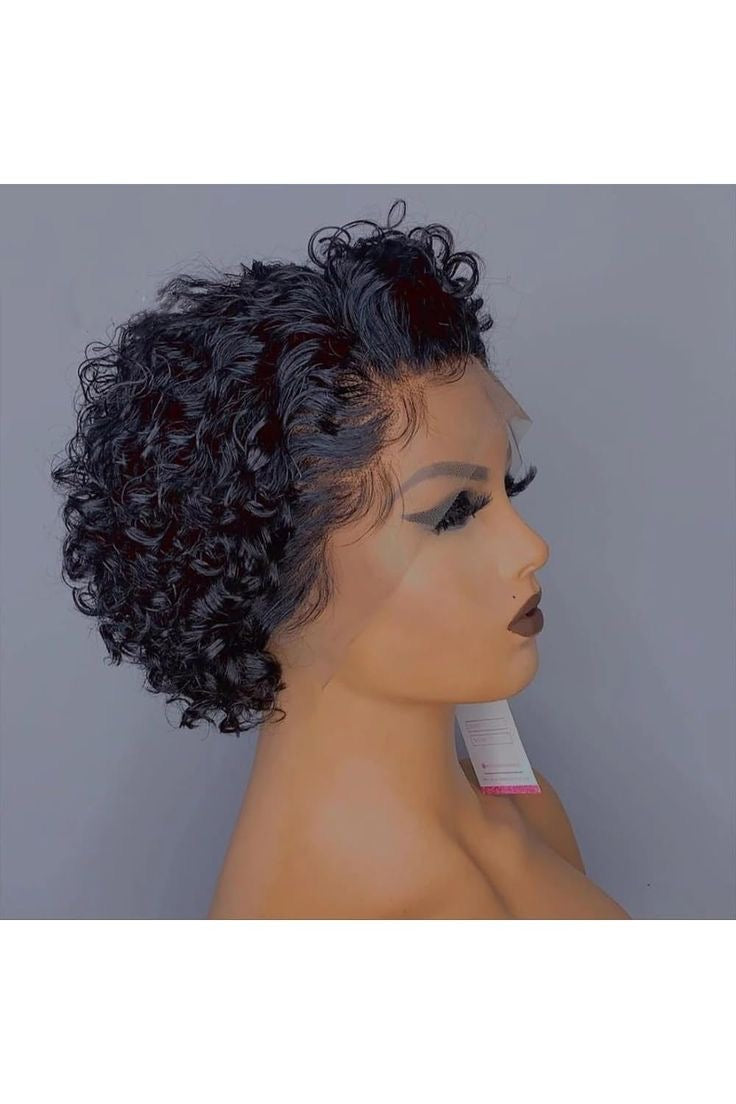 Pixie Cut Peruvian Hair Curly